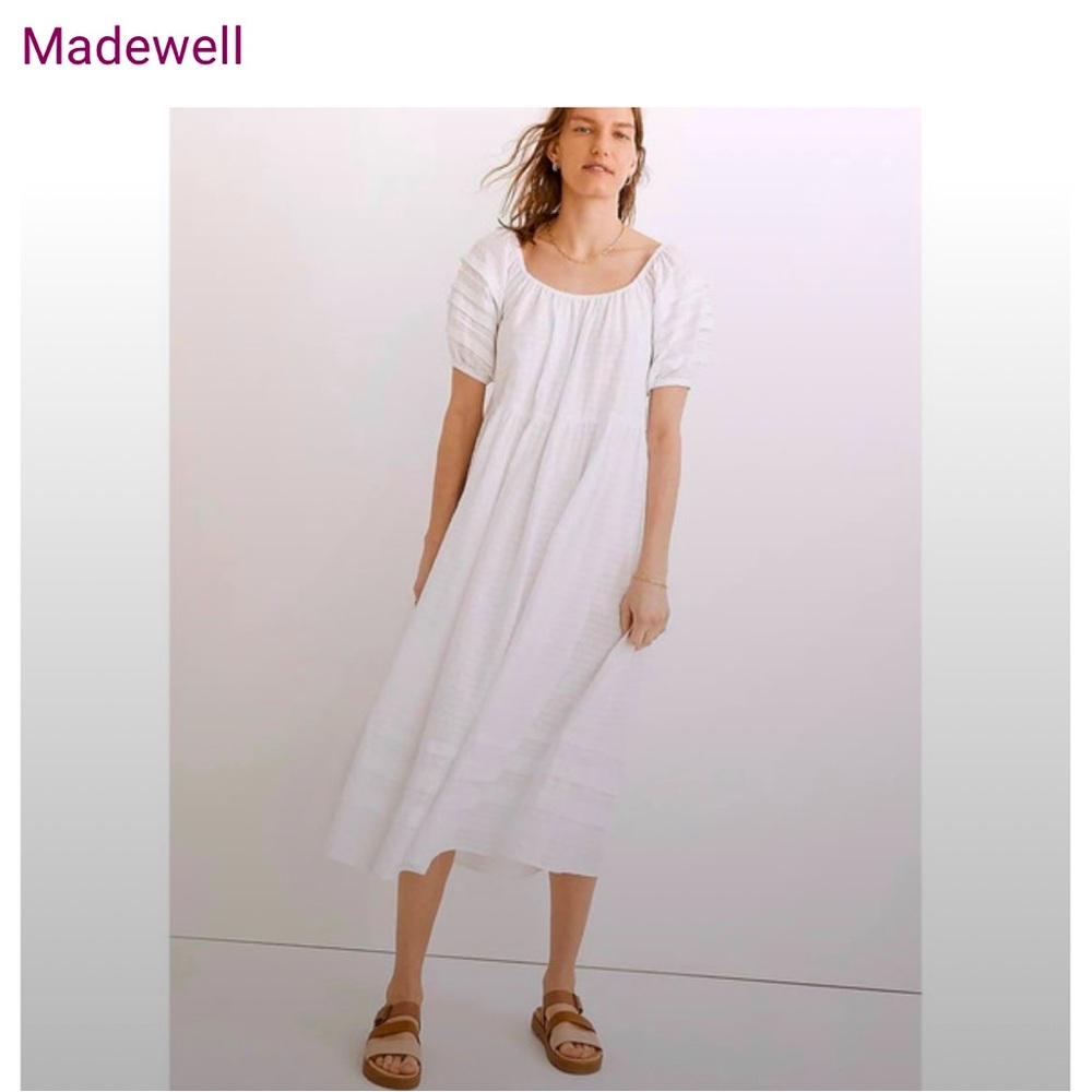 NWT Madewell pin tuck easy midi dress